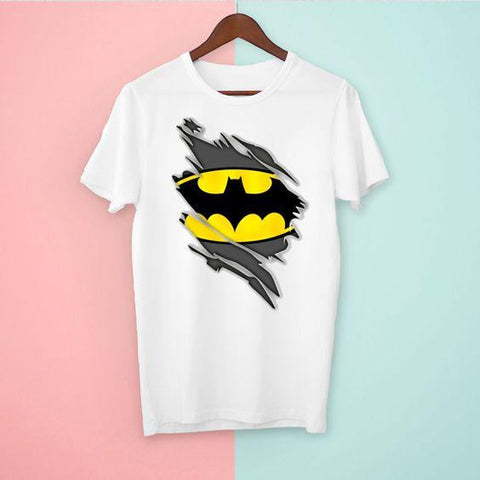 Batman White T-Shirt Best Quality Fabric Latest Design