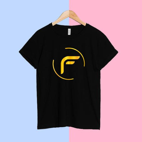 Fendi Gold Black T-Shirt Best Quality Fabric Latest Design