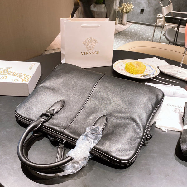 Versace laptop leather bag