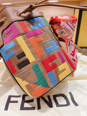 Fendi bucket rainbow bag