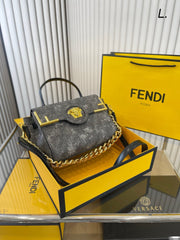 Versace fendi texture handbag