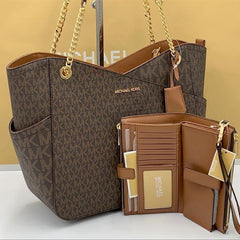 Michael Kors Jet Set Large X chain Logo shoulder tote bag