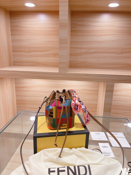 Fendi bucket rainbow bag