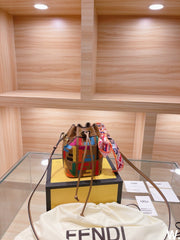 Fendi bucket rainbow bag