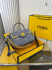 Versace fendi texture handbag