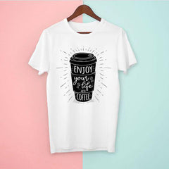 Coffee White T-Shirt Best Quality Fabric Latest Design