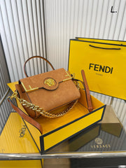 Versace fendi texture handbag