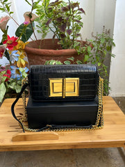Tomford black and golden bag
