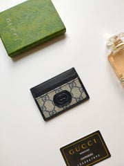 G pattern card holder Limited Edition Leather