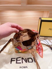 Fendi bucket rainbow bag