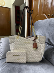 Michael Kors Jet Set Large X chain Logo shoulder tote bag