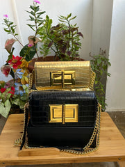 Tomford black and golden bag