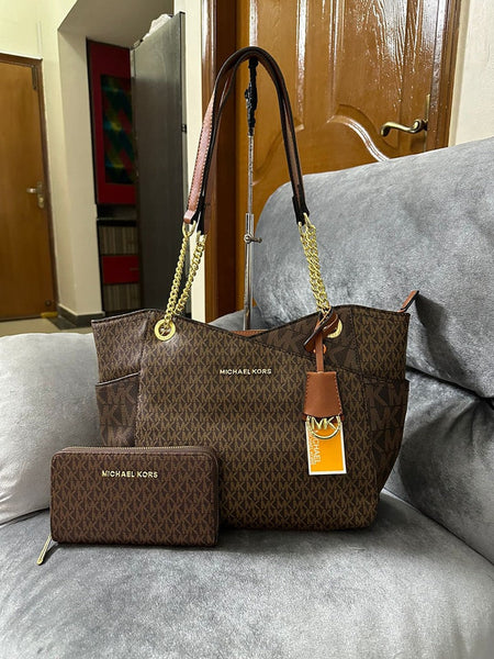 Michael Kors Jet Set Large X chain Logo shoulder tote bag