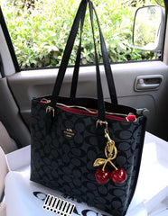 Coach bag with key chain