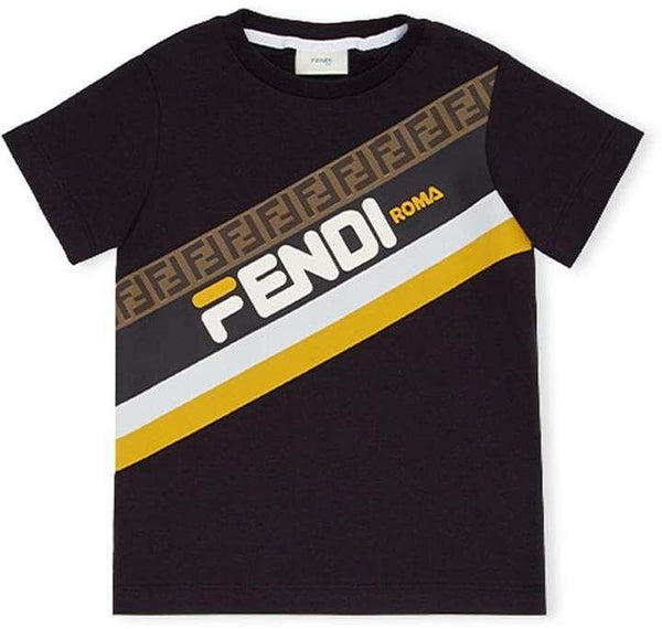Fendi Black T-Shirt Best Quality Fabric Latest Design