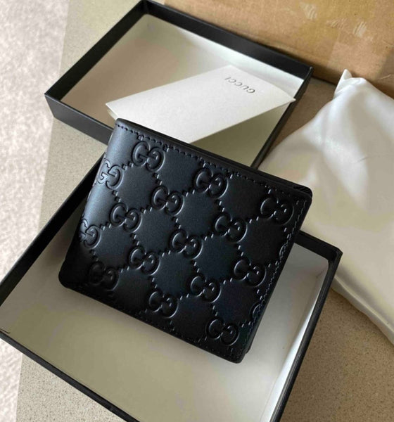 Gucci Black GG Limited Edition Leather Wallet