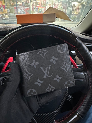 LV Black alpha wallet Limited Edition Leather Wallet