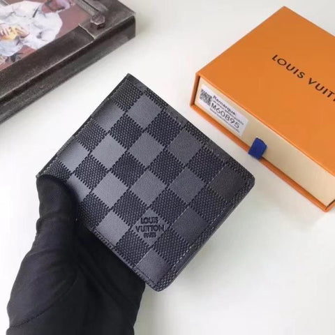 Louis Vuitton Emboss Check Leather Wallet