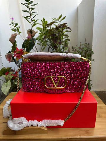 Vltn Pink Studs Edition Bag Latest Model 2025