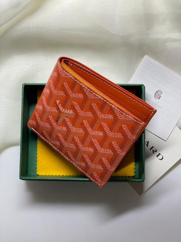 Goyard orange men wallet Leather