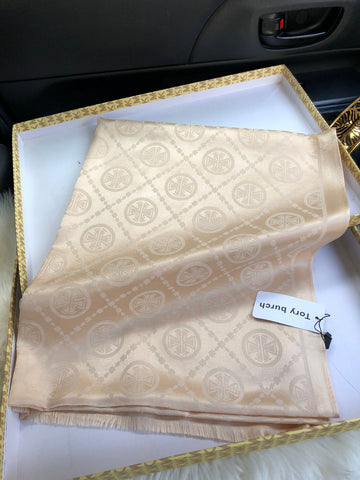 try burch  silk scarf