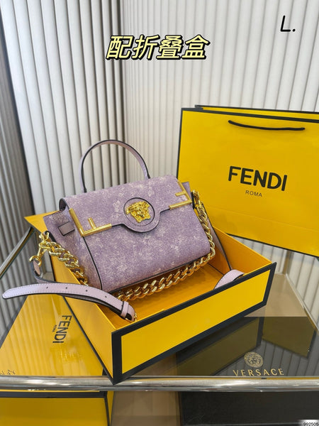 Versace fendi texture handbag