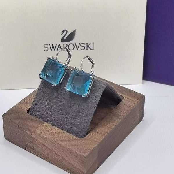 Swarovski  MILLENIA Drop Pierced Earrings Square cut