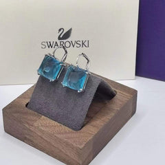 Swarovski  MILLENIA Drop Pierced Earrings Square cut