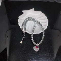 SWAROVSKI Silver Grey Seashell Pearl Necklace
