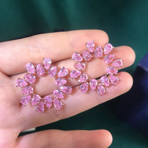 SWAROVSKI Round Circle Austrian Crystal Earrings