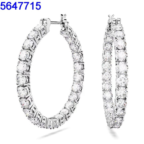 SWAROVSKI MATRIX HOOP EARRINGS