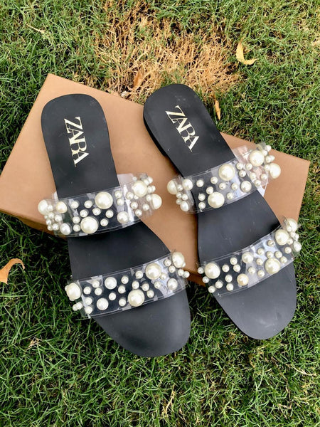 Zara Pearl Flat Slipper
