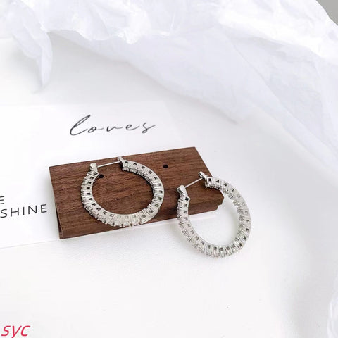 SWAROVSKI MATRIX HOOP EARRINGS